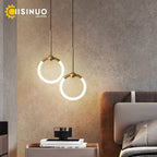 LED Circle Pendant Lights in Gold/Black for Home Decor Lighting