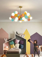 Glass Hanging Ceiling Lamp for Kids Room, Living Room, Bedroom - Modern Chandelier & Home Decor