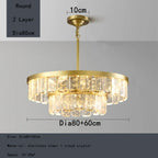 Cloud Mist Crystal Chandelier for Home Hotel Stainless Steel Pendant Lamp