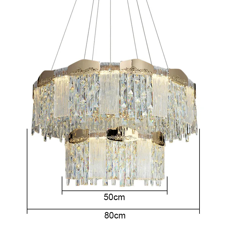 Crystal Ceiling Chandelier: Modern Luxury Lighting for Living Room, Dining Room, Bedroom