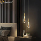 Modern LED Staircase Chandelier for Living Room Villa Duplex Building Rotation