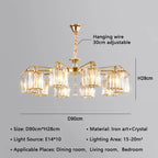 Crystal Lustre Chandelier: Modern Luxury Indoor Lighting Fixtures