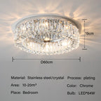 Crystal LED Ceiling Lights: Elegant Lighting Fixture for Living Room Bedroom Kitchen Decor