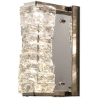 Modern Crystal LED Wall Sconce, Chrome Finish, Dimmable, Indoor Lighting