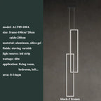 Modern Rectangle LED Pendant Chandelier Luminaire for Home Decor and Lighting