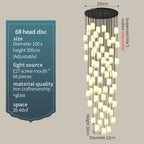 Stairwell Chandelier: Modern Spiral Design for Elegant Villa Hallway Lighting