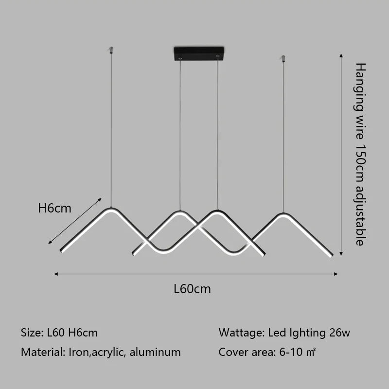 Geometric LED Pendant Lights Modern Minimalist Chandelier Lighting