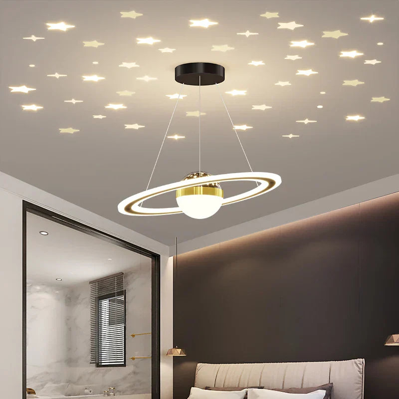 LED Gypsophila Chandelier for Modern Living Room Decor - Crown Ceiling Pendant Light