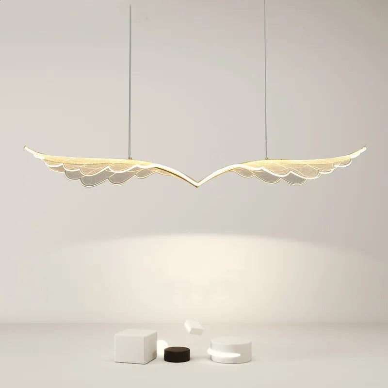 Winged LED Chandelier: Modern Acrylic Pendant Light for Home, Bar, Restaurant