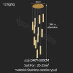 Modern Crystal Chandelier: Luxury Lighting for Living Room, Dining, Cafe, Staircase