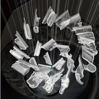 Acrylic Leaf Chandelier LED Light Dimmable Luxury Pendant for Home Decor