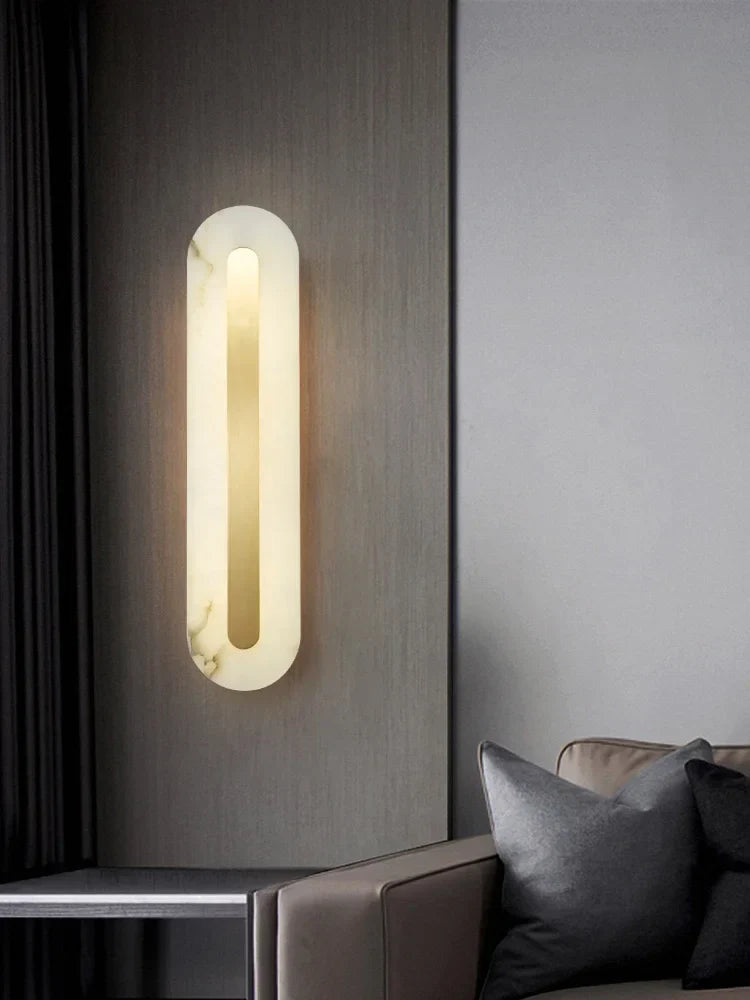 Marble LED Wall Sconce for Bedroom Living Room Hallway Hotel Decor