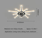 2023 Modern Chandelier Ceiling Fan Lights for Living Room Bedroom Upscale Decor
