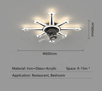 2023 Modern Chandelier Ceiling Fan Lights for Living Room Bedroom Upscale Decor