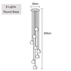 Crystal Ball Chandelier: Long Adjustable Staircase Pendant Light perfect for Home & Restaurant