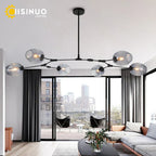Molecular Design Glass Chandelier Ceiling Pendant for Luxury Living & Dining Rooms