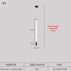 Modern LED Black/Gold Bar Chandelier Horizontal Pendant Light