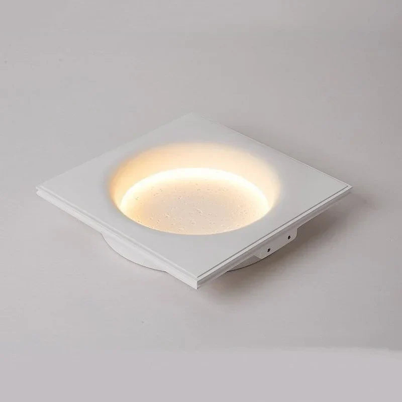 Moon Gypsum Wall Lamp: Creative Bedroom & Living Room Decor_LED Art Painting