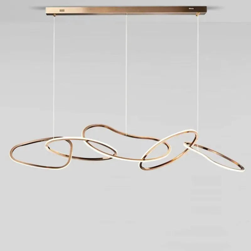 Luxury Steel Pendant Chandelier Dimmable LED Luminarias