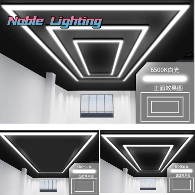 Rectangle Hexagon Led Light Bar for Auto Detailing Garage Ceiling