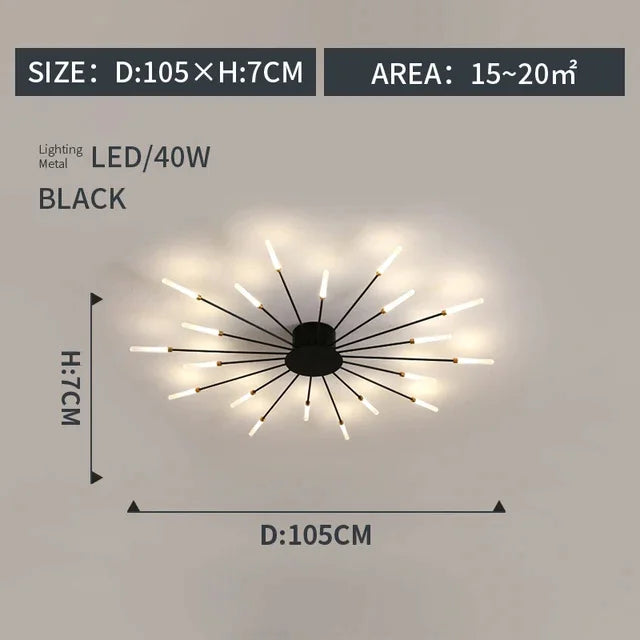 LED Indoor Ceiling Light: Modern Art Luster for Bedroom Hall Living Kids Room
