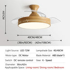 DC Motor Ceiling Fan Light with Control for Bedroom, Living Room & Restaurant.