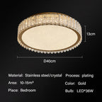 Crystal LED Ceiling Lights: Modern Home Lighting Fixture for Living, Dining, Kitchen, Bedroom