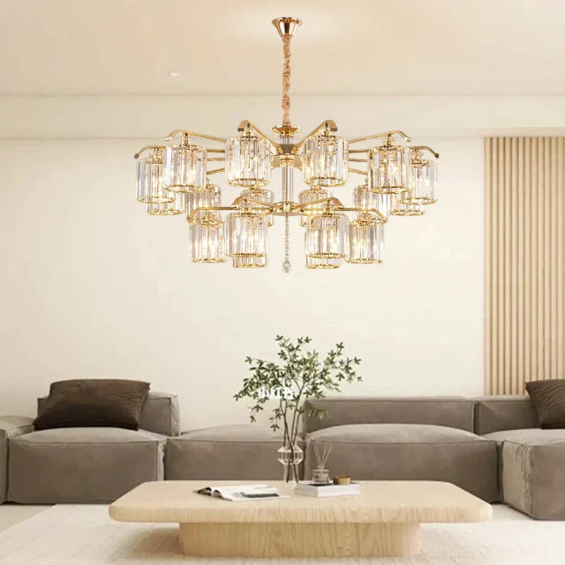 Crystal Lustre Chandelier: Modern Luxury Indoor Lighting Fixtures