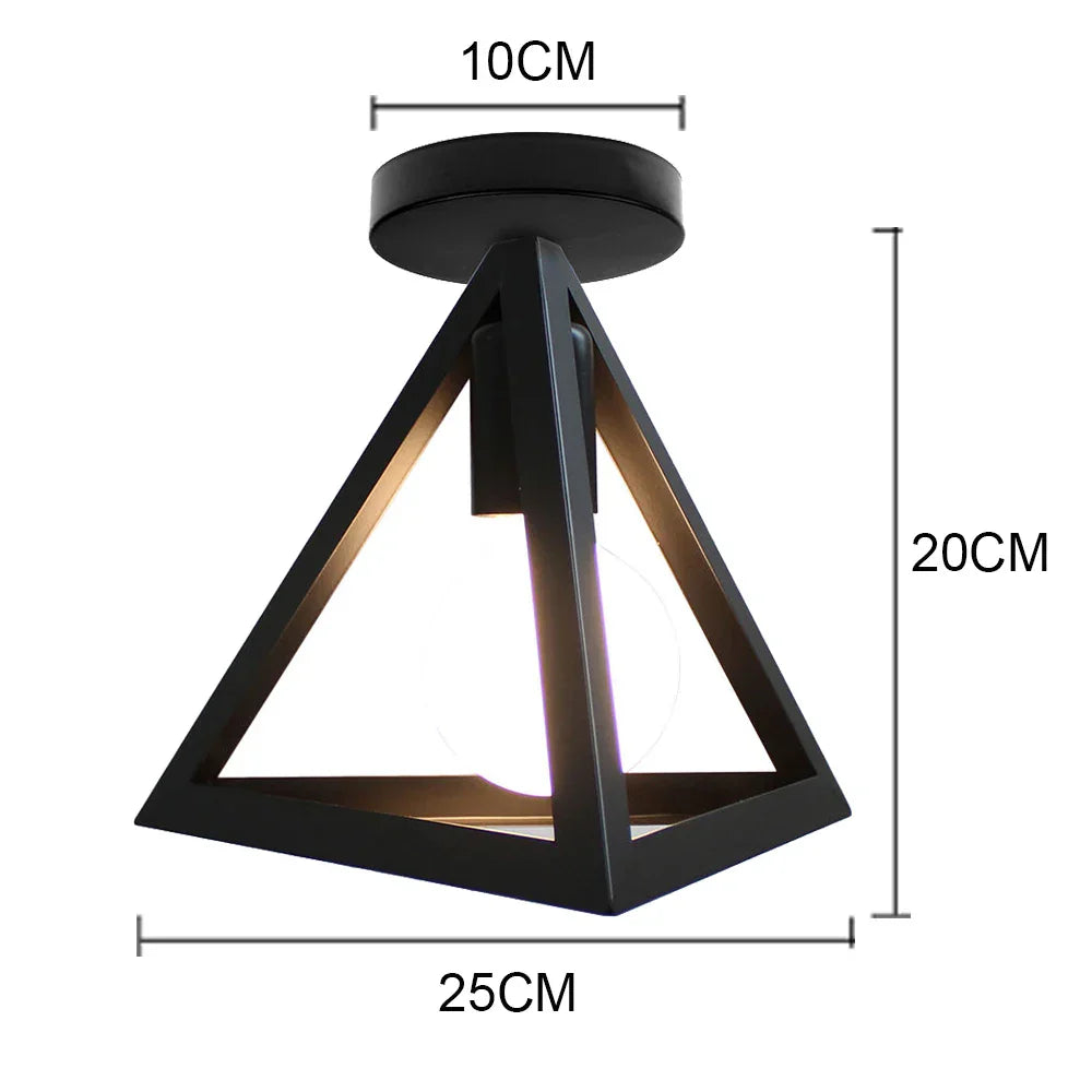 Industrial LED Ceiling Light: Modern Retro Loft Plafonniers for Living Room Kitchen Cage Home Decor