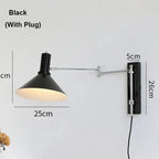 Retro Foldable LED Wall Light for Bedroom Reading