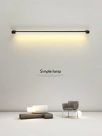 Black Bar Linear Wall Light for Living and Dining Room Lighting