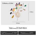 Agate Branch Chandelier - Nordic Glass LED Globe for Bedroom, Kitchen, Dining Room