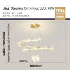 Crystal Flower Gold Ceiling Chandelier: Modern Luxury Nordic Living Room Light