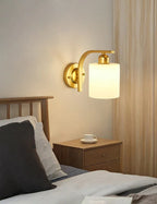 Iron Wall Lamp with Glass Ball, Elegant Sconce Light for Home Stairs and Reading