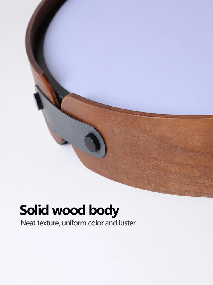 Walnut Round Ceiling Lamp by - Modern Japanese Nordic Bedroom Dining Room Lighting