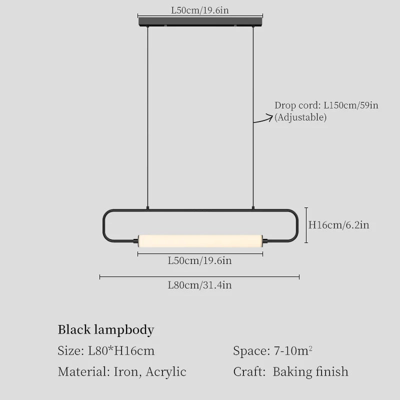 LED Pendant Chandelier for Dining Room, Living Room, and Restaurant