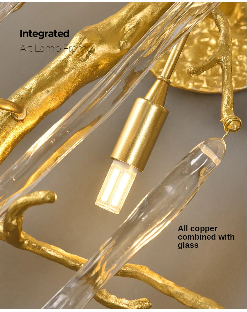 Crystal Wall Lamp Living Room Bedroom Bedside Art Light