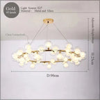 LED Glass Chandelier Pendant Lamp for Living Room Dining Room Lighting