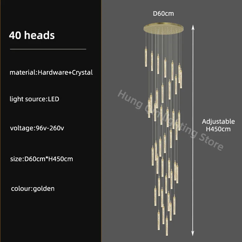 Crystal Chandelier: Modern Luxury Pendant Lighting for Home Decor