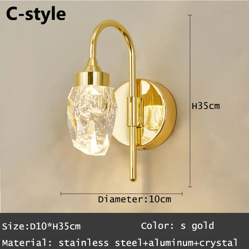 Crystal LED Wall Sconce for Elegant Home Décor