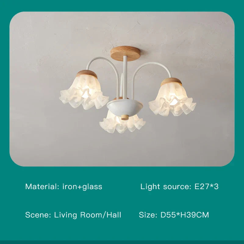 Modern Green White Branch Ceiling Chandelier for Living Room Bedroom Dining Loft