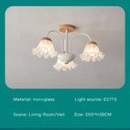 Modern Green White Branch Ceiling Chandelier for Living Room Bedroom Dining Loft