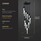 Crystal Bubble Chandelier Pendant Light - Modern Staircase Hanging Fixture