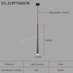 LED Conical Staircase Chandelier Pendant - Modern Duplex Loft Hanging Lights