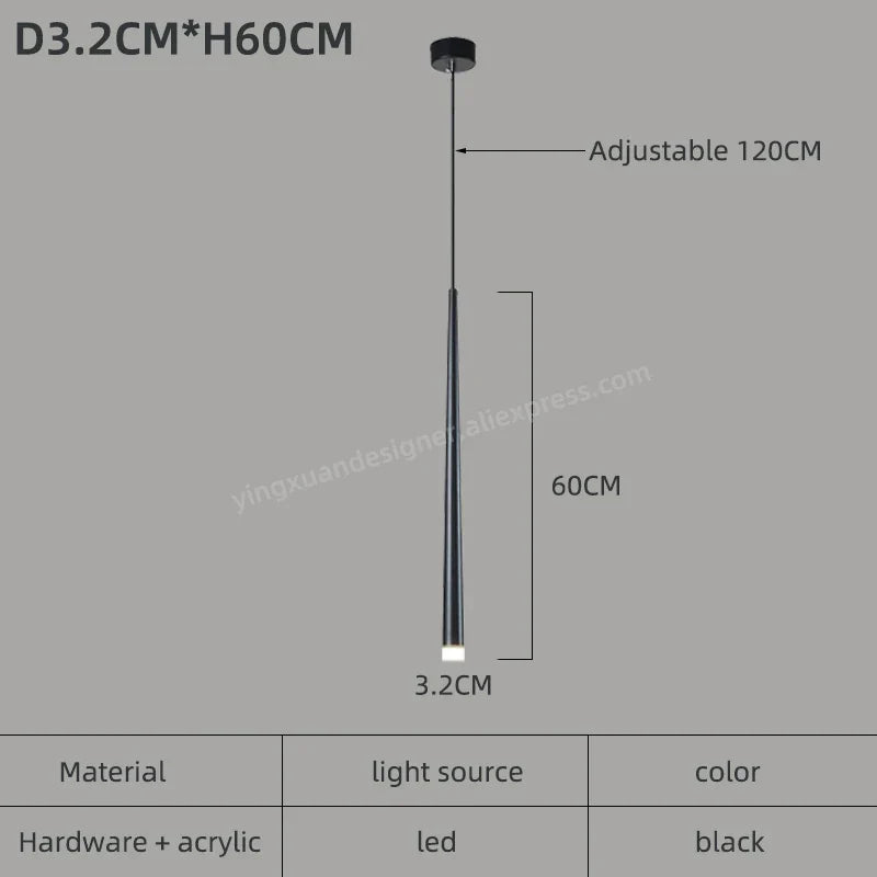 LED Conical Staircase Chandelier Pendant - Modern Duplex Loft Hanging Lights