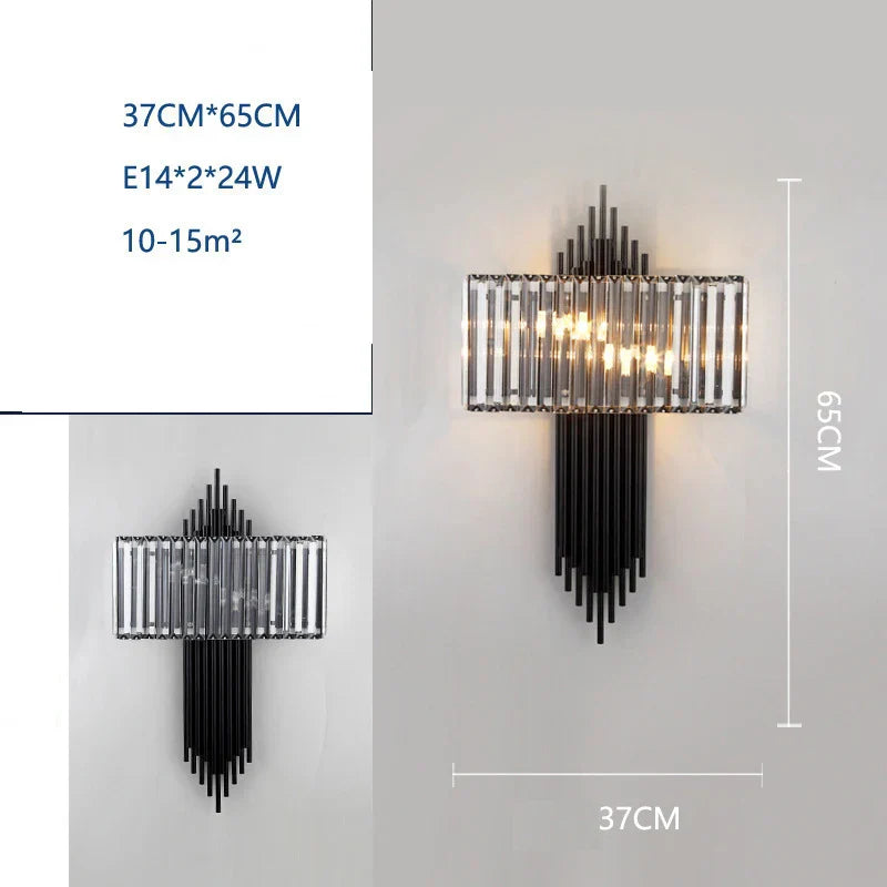 Crystal Wall Lamp: Modern Light Luxury for Living Room, Bedroom, and Corridor.