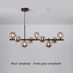 Modern Black LED Pendant Chandeliers for Living Dining Kitchen Lighting
