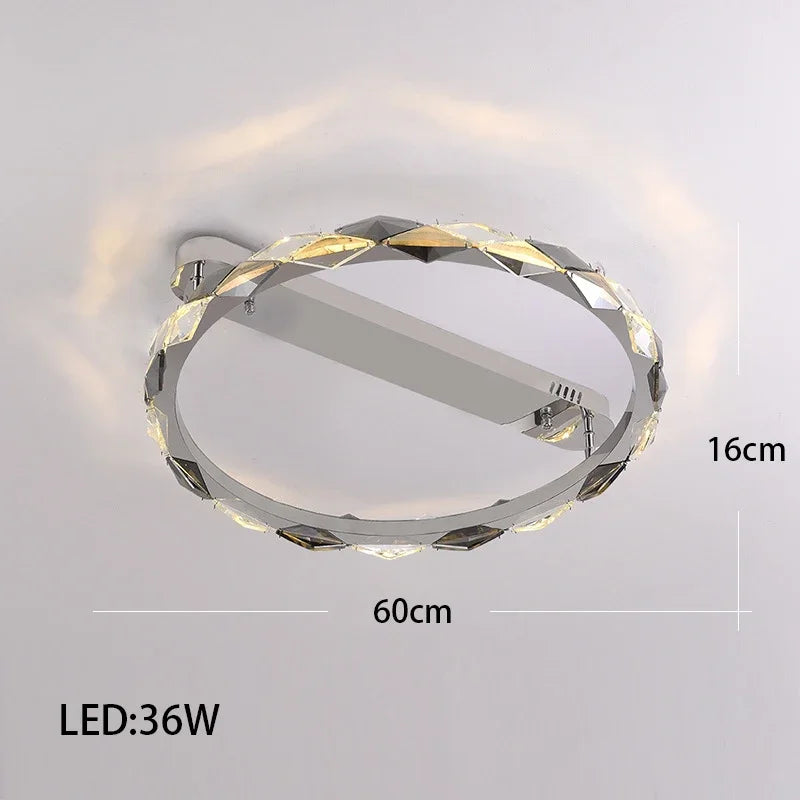 Modern Crystal LED Ceiling Chandelier Light Set for Stylish Indoor Lighting