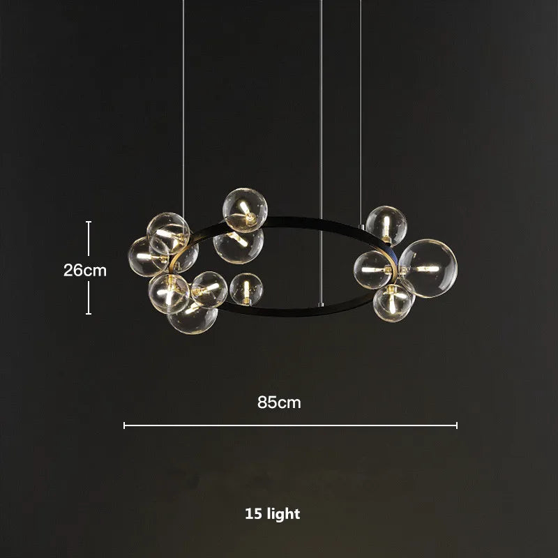Glass Ball G9 LED Chandelier: Modern Minimalist Nordic Design