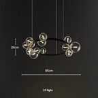 Glass Ball G9 LED Chandelier: Modern Minimalist Nordic Design